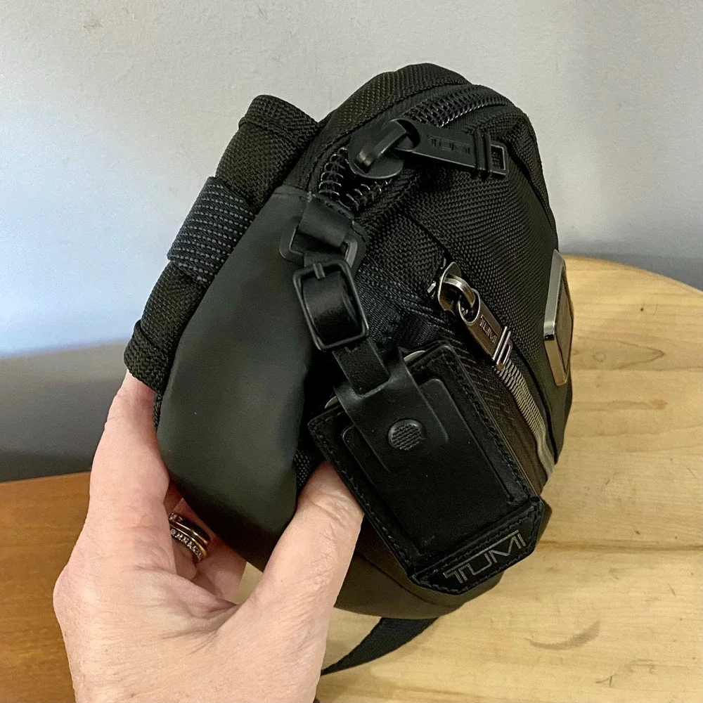 TUMI Recruit 3-in-1 Chest Pack Waist Bag Sling Black Ballistic Nylon 232701D